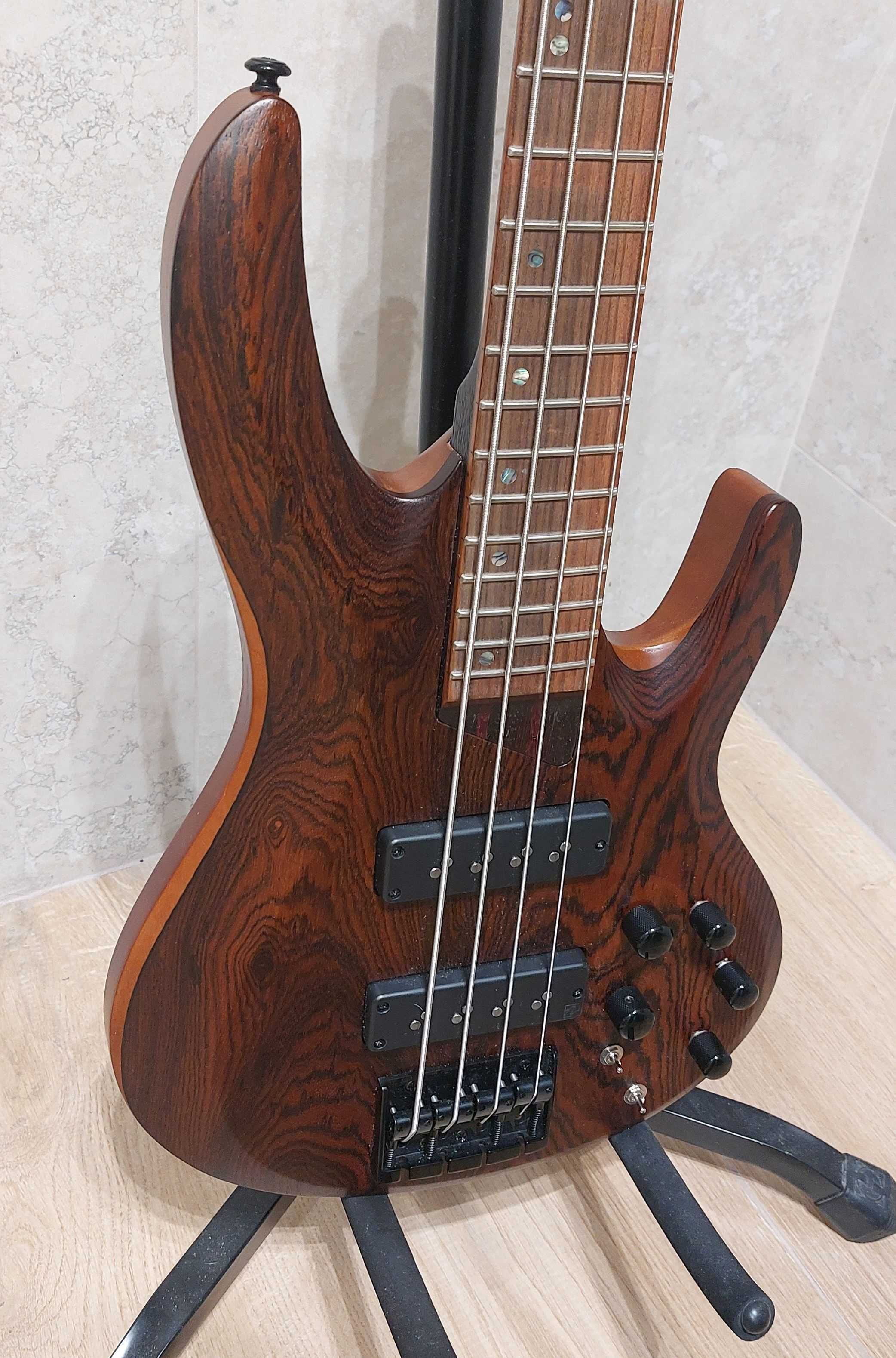 Gitara basowa ESP LTD Deluxe B-1004 NS - stan idealny Nordstrand Gotoh