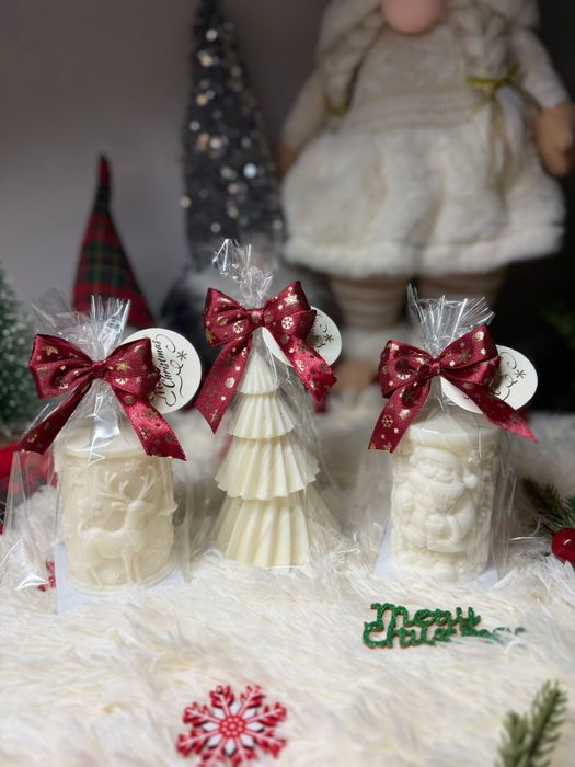 Świateczne świeczki sojowe