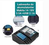 Ładowarka do akumulatorów zamiennik Makita DC18RC z wyświetlaczem  USB