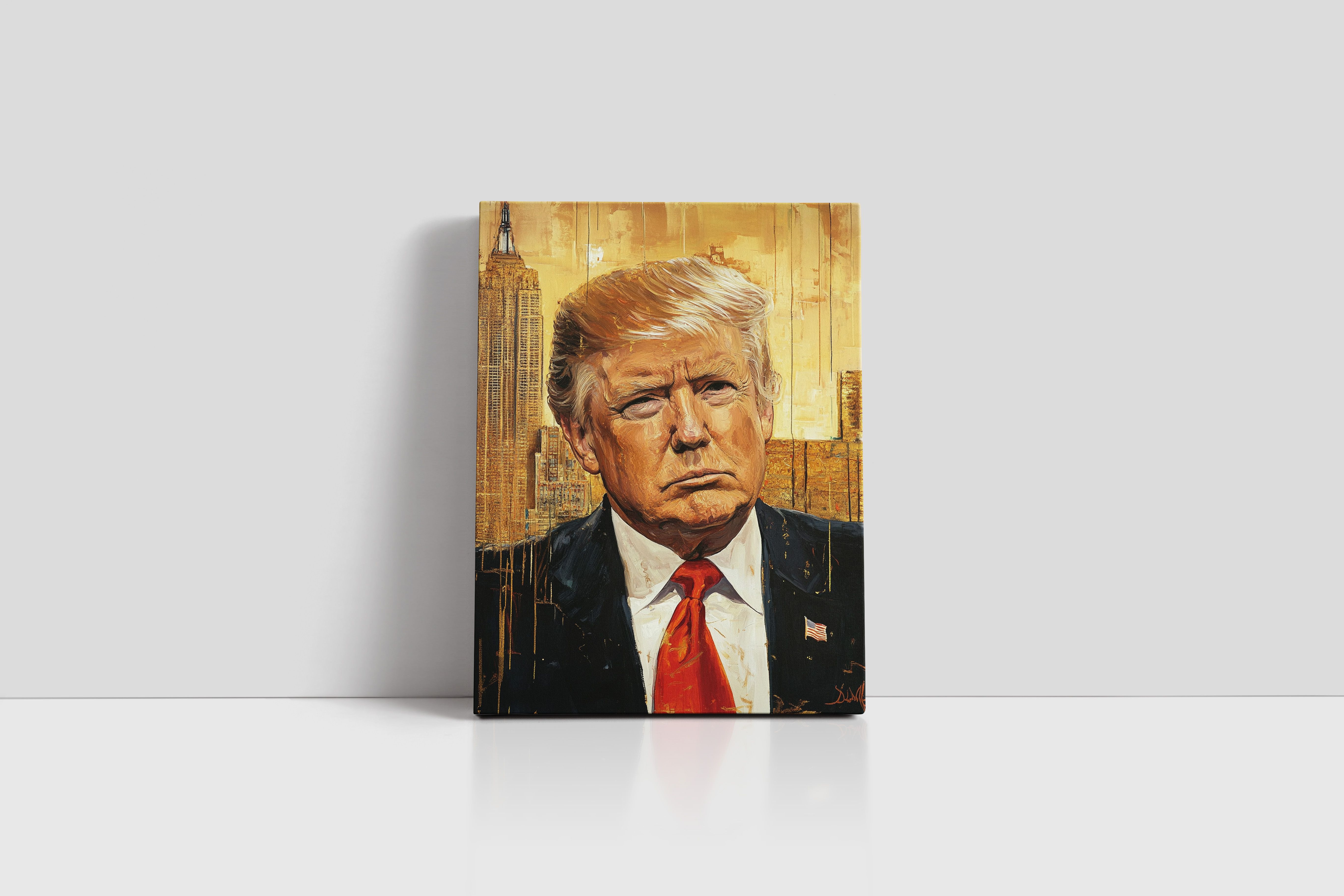 Portret Donalda Trumpa na płótnie 30x40 - Dekoracja do wnętrz