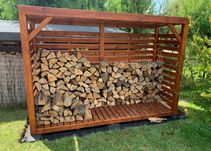Drewutnia poszerzana 3,14 x 1,1m z dachem prostym w obrysie ścian