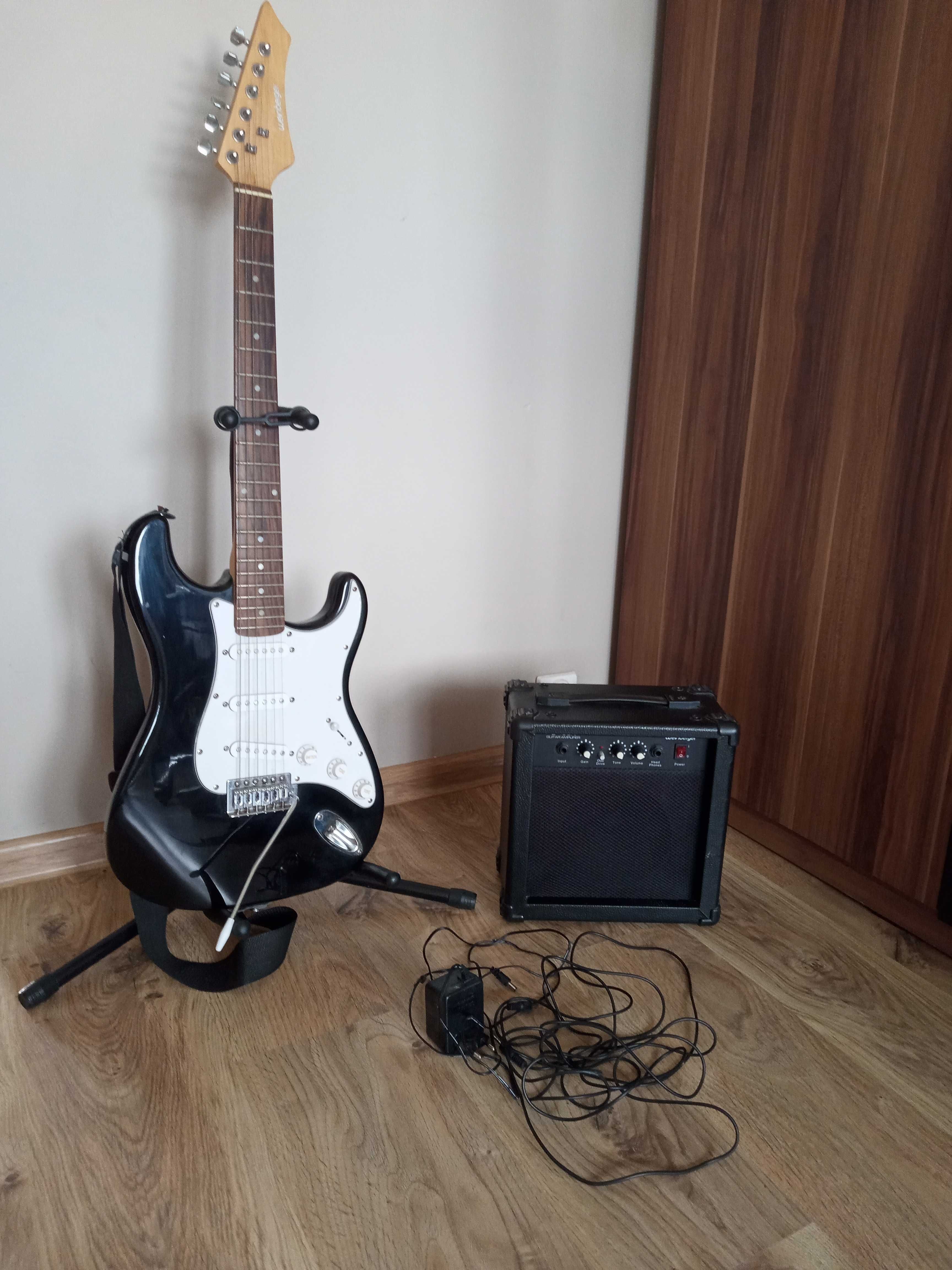 Gitara elektryczna + piecyk+ dodatki