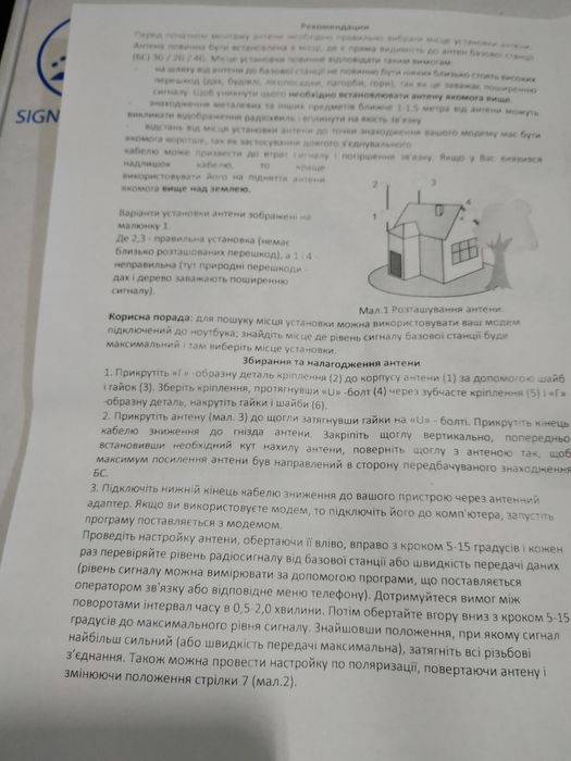 Комплект для мобильного 4g интернета Антенна Mimo Terra модем MF920u