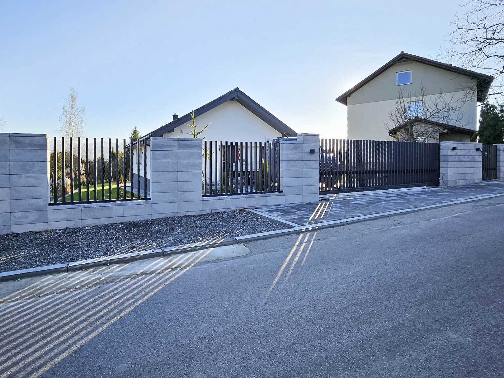 OGRODZENIE METALOWE nowoczesne grzebieniowe BRAMA automatyczna