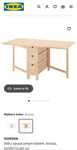 Stół z opuszczanym blatem, brzoza, NORDEN IKEA