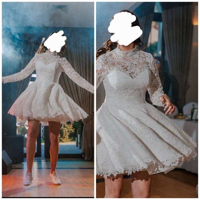 Suknia ślubna ze stójka, 180cm, 2w1 SZYTA NA ZAMOWIENIE