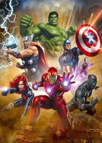 Malowanie Po Numerach Avengers Obraz z Ramą 40x50
