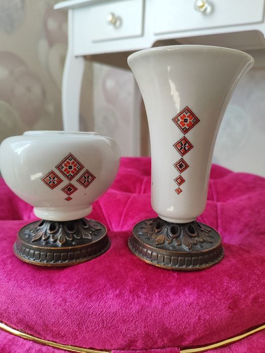 Підсвічник , свічник. Вазочка, ваза , бронза.