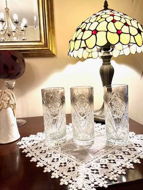 Kryształowe szklanki do Long Drinków  vintage