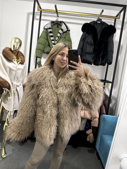 Шуба лама, натуральна шубка з лами