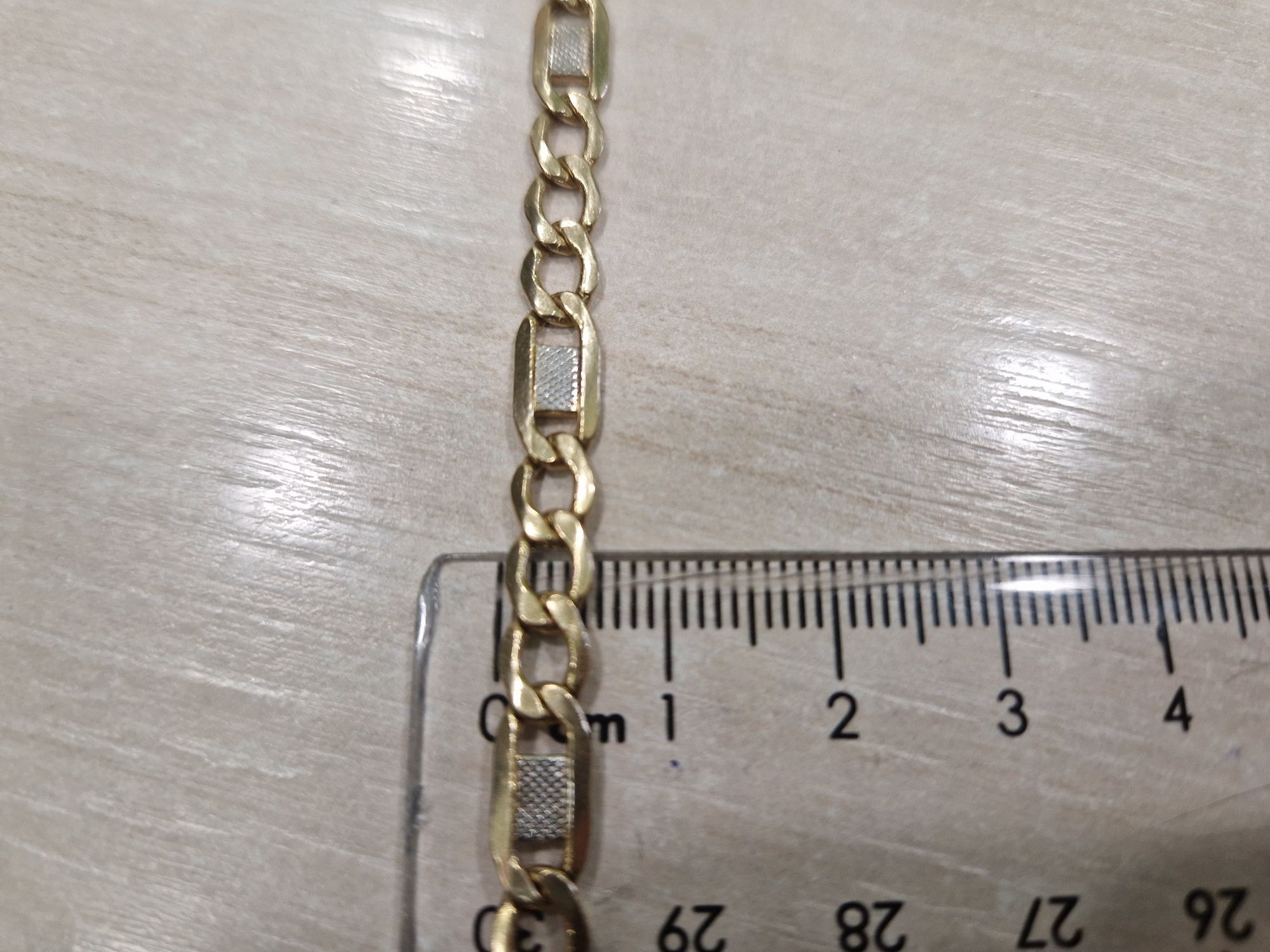 Złoty łańcuszek męski z BIAŁYM ZŁOTEM WZÓR PR 585 55 cm