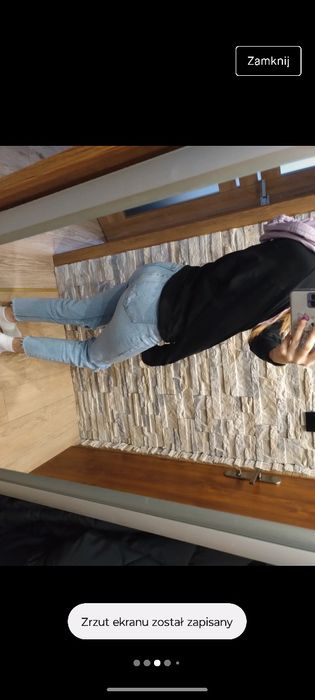 NOWA bluza czarna fioletowa z kapturem i zamkiem