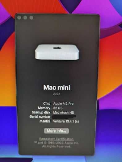 Apple Mac mini (2023) M2 Pro/1TB SSD/32GB/19GPU