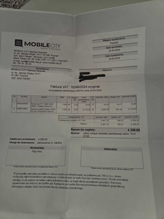 Samsung galaxy S24 plus