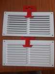 Grelha de ventilação Branca 10 x 20 cm em metal (com rede interior)