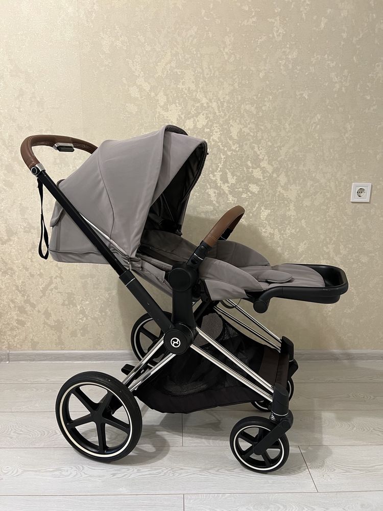 Прогулка коляска ,візок Cybex 4.0 Priam Chrome Brown Grey+подарки