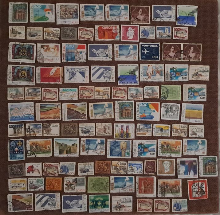 Conjunto lote de selos portugueses