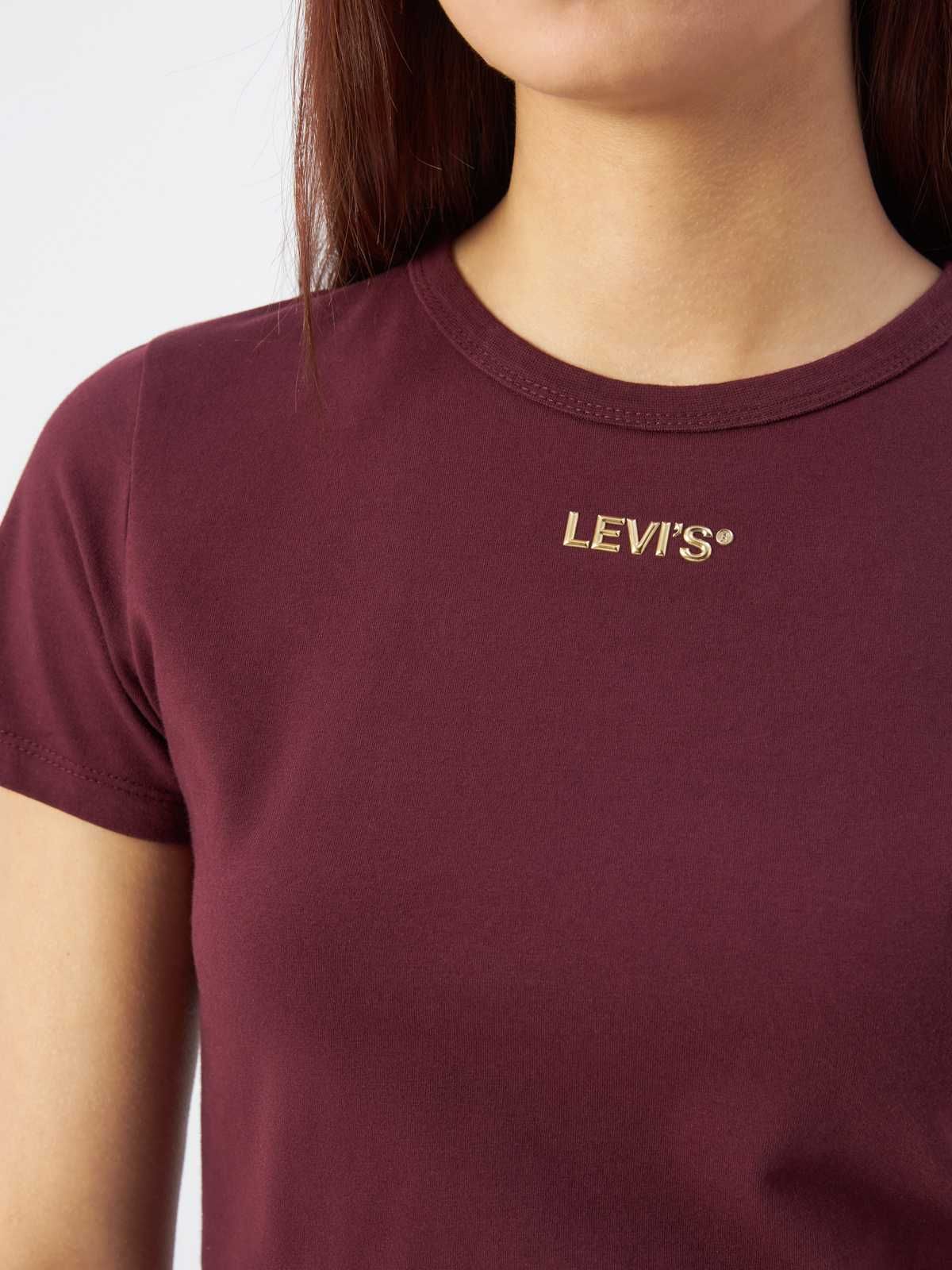 Жіноча футболка Levi's Graphic Rickie Tee у бордовому кольорі