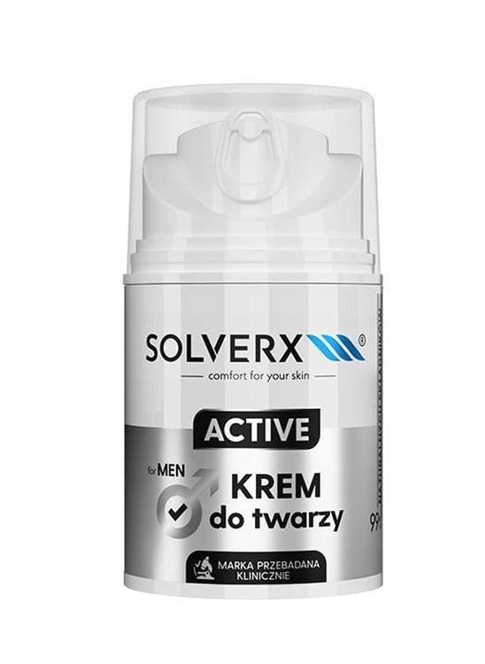 SOLVERX ACTIVE MEN Krem do twarzy i zarostu