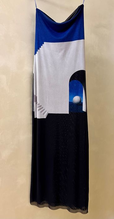 ZARA колаборація René Magritte максі сукня літня круїзна довга платье