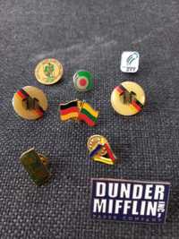 Zestaw metalowych przypinek,odznaczeń, flagi,Niemcy, Litwa