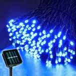 Lampki solarne niebieskie 100 led 12 m ledowe ogrodowe na balkon ledy