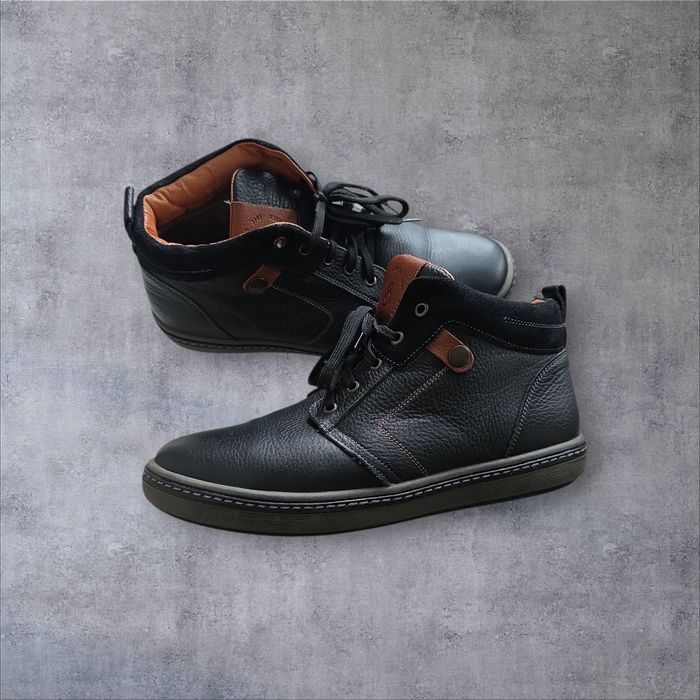 Мужские зимние кожаные ботинки