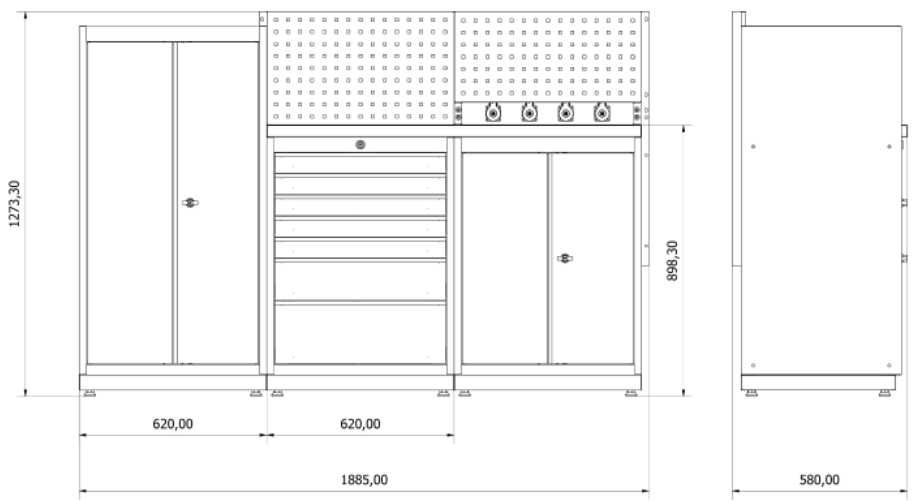 Mobiliário Armário / Módulo de oficina á medida do seu espaço