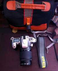 Nikon f55 + bolsa + objectiva