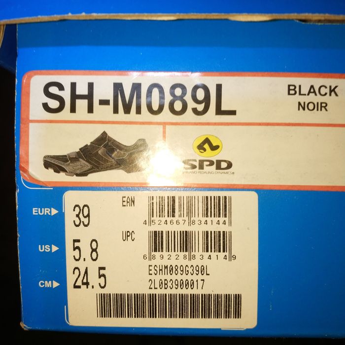 Buty wpinane Shimano SPD SH-M089L MTB r.39 długość wkładki 24.5cm NOWE
