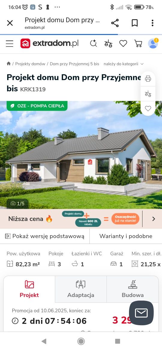 Projekt domu parterowego