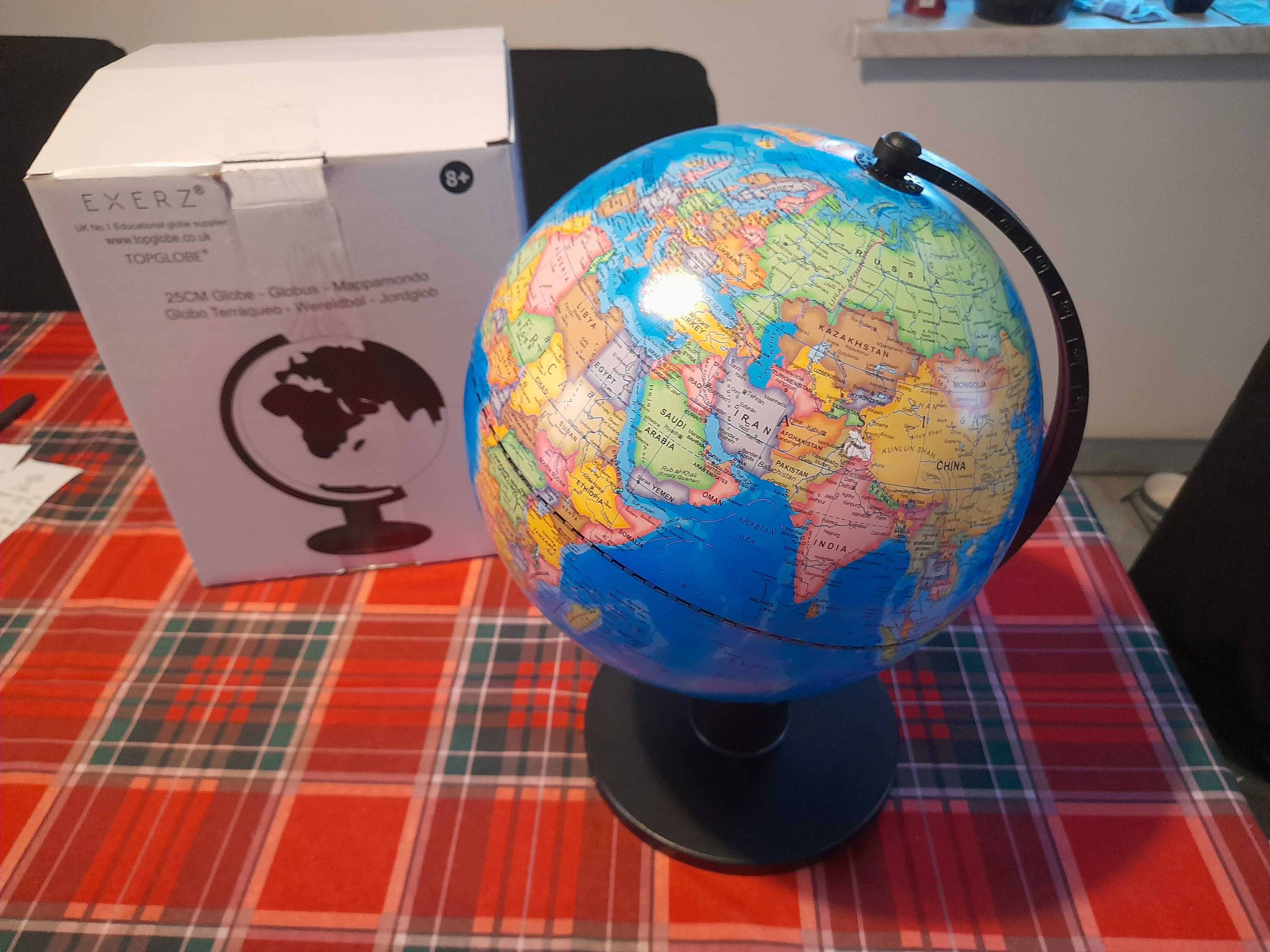 EXERZ Mapa polityczna globus świata 25 cm średnicy