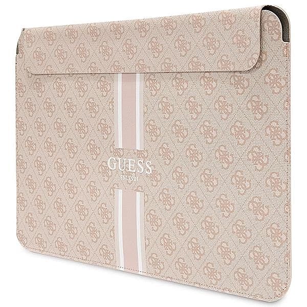 Pokrowiec Guess 4G Printed Stripes na laptopa 16" - różowy