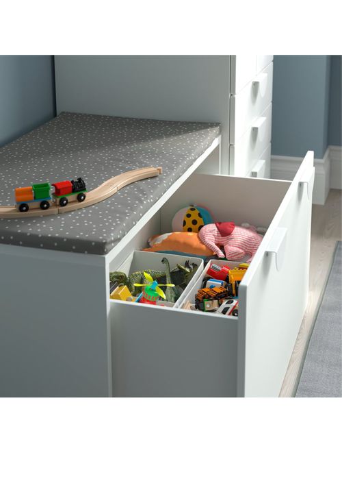 Smastad lawka z pojemnikiem na zabawki ikea komoda skrzynia