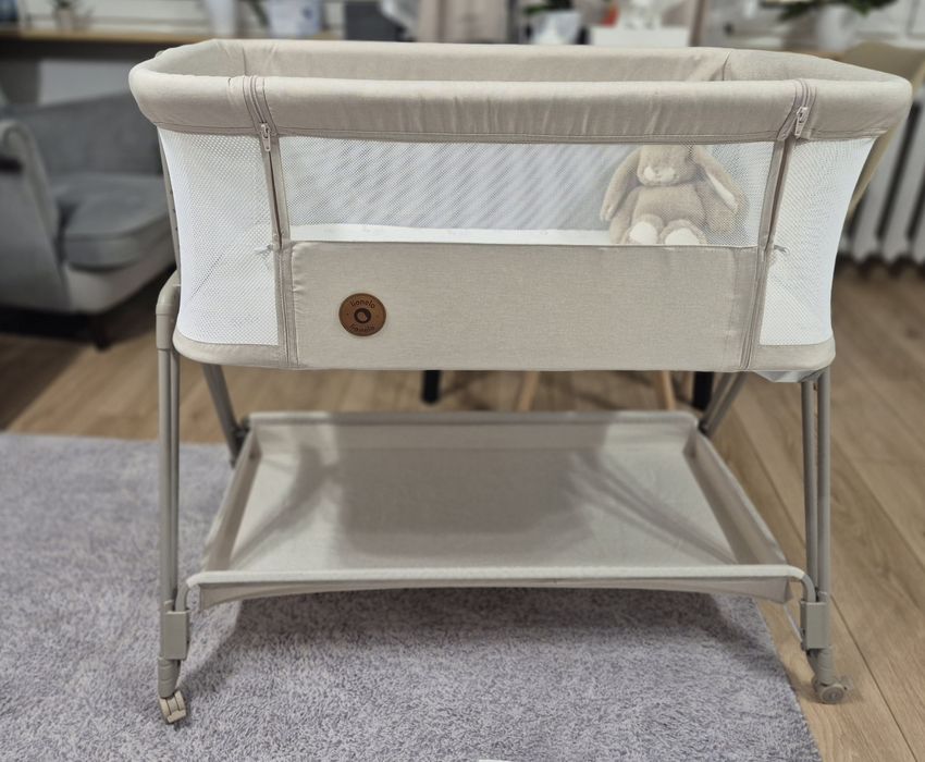 Łóżeczko dostawne Lionelo Luna + torba Skiddou + gratis
