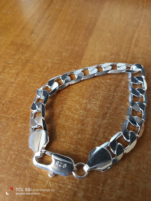 Bransoleta srebrna pancerka 925 dł.23cm