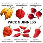 KIT PACK Pimentas do GUINNESS RECORDS 6 Variedades 60 Sementes