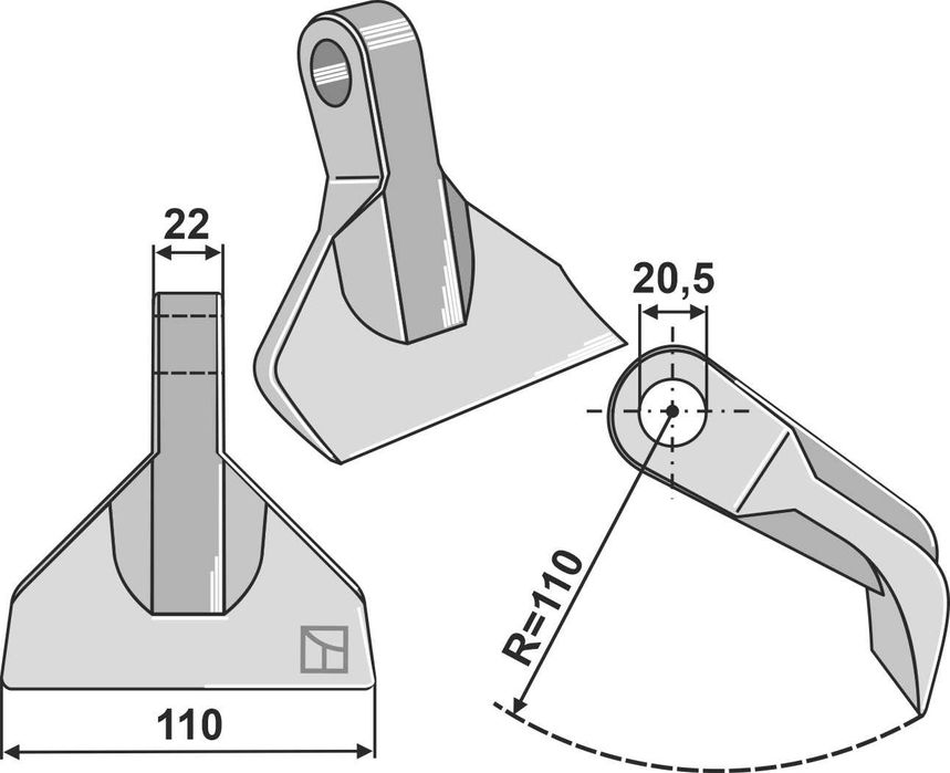 Bijak młotkowy RM-82 do kosiarki PERFECT