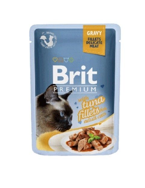 Brit Premium Cat Pouch gravy Filet z tuńczyka w sosie4x85g