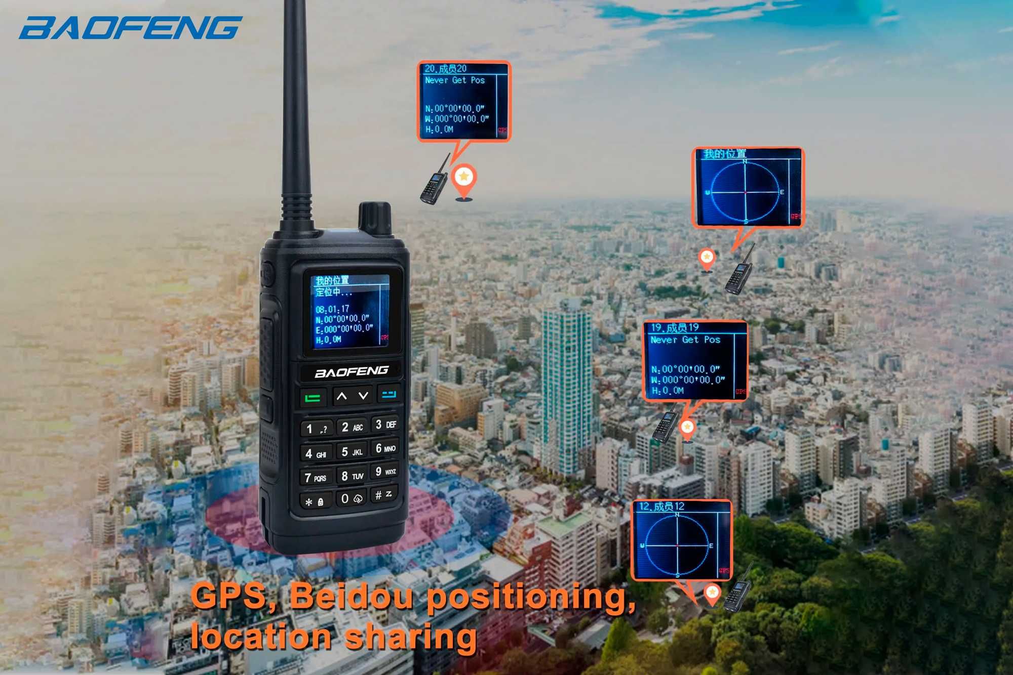 Rádio Baofeng UV-17 Pro 6 Bandas com GPS