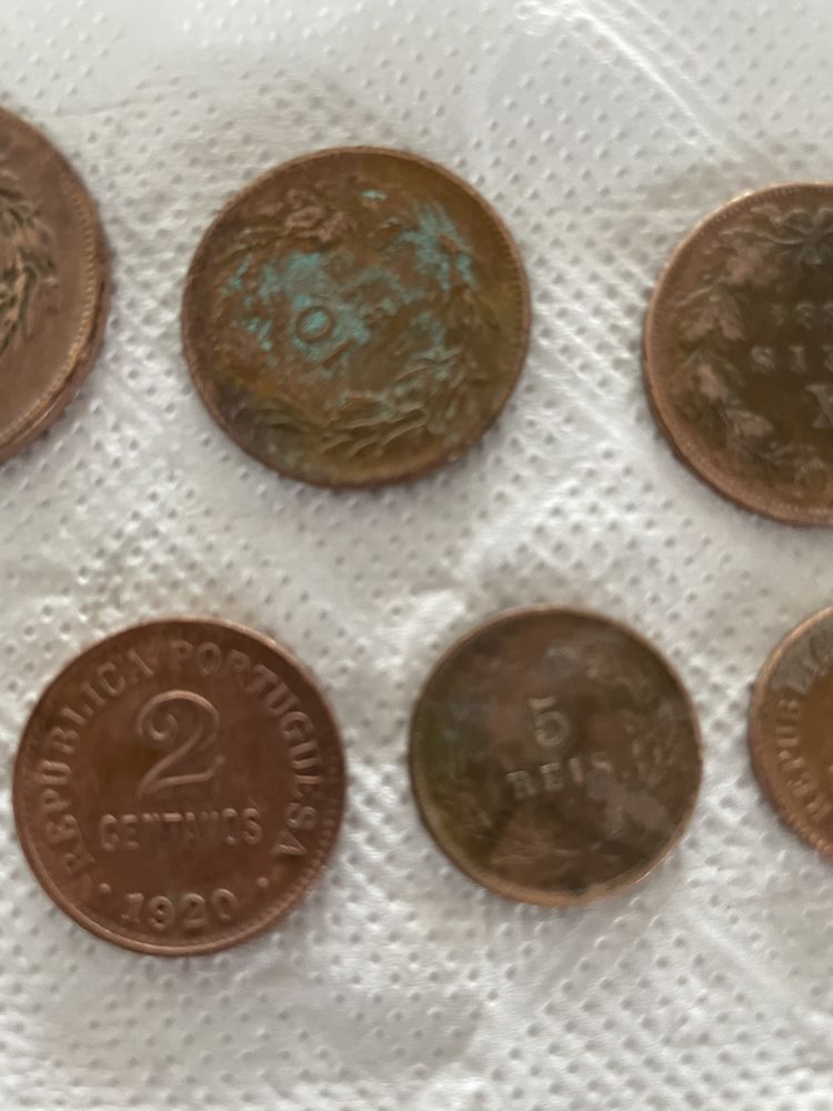 Moedas antigas varias