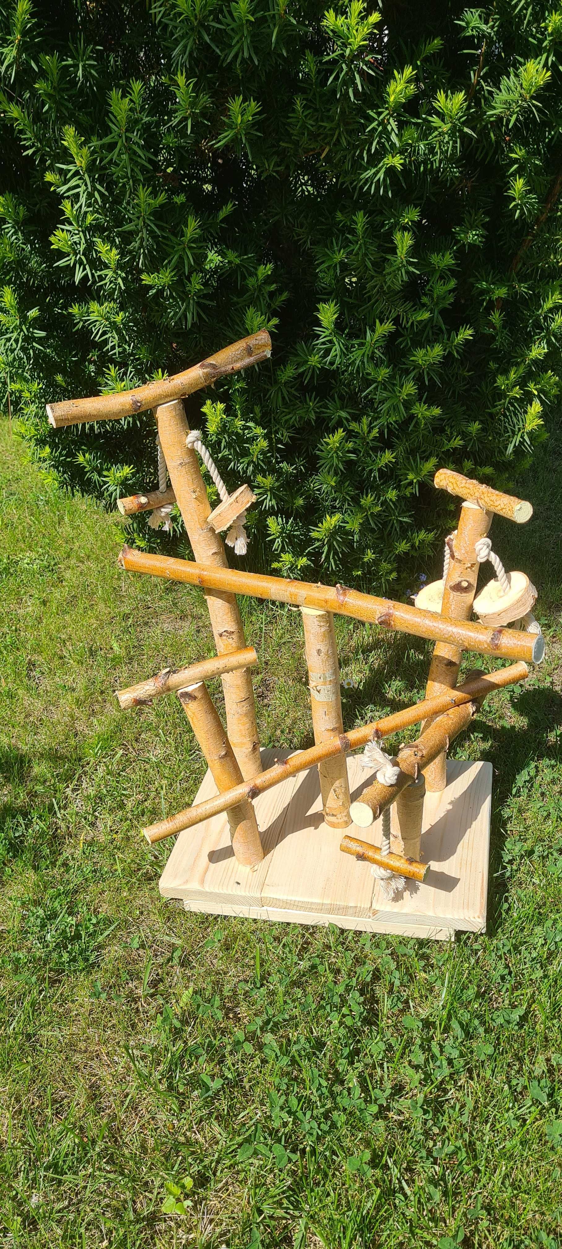 Stojak brzozowy dla mniejszych papug