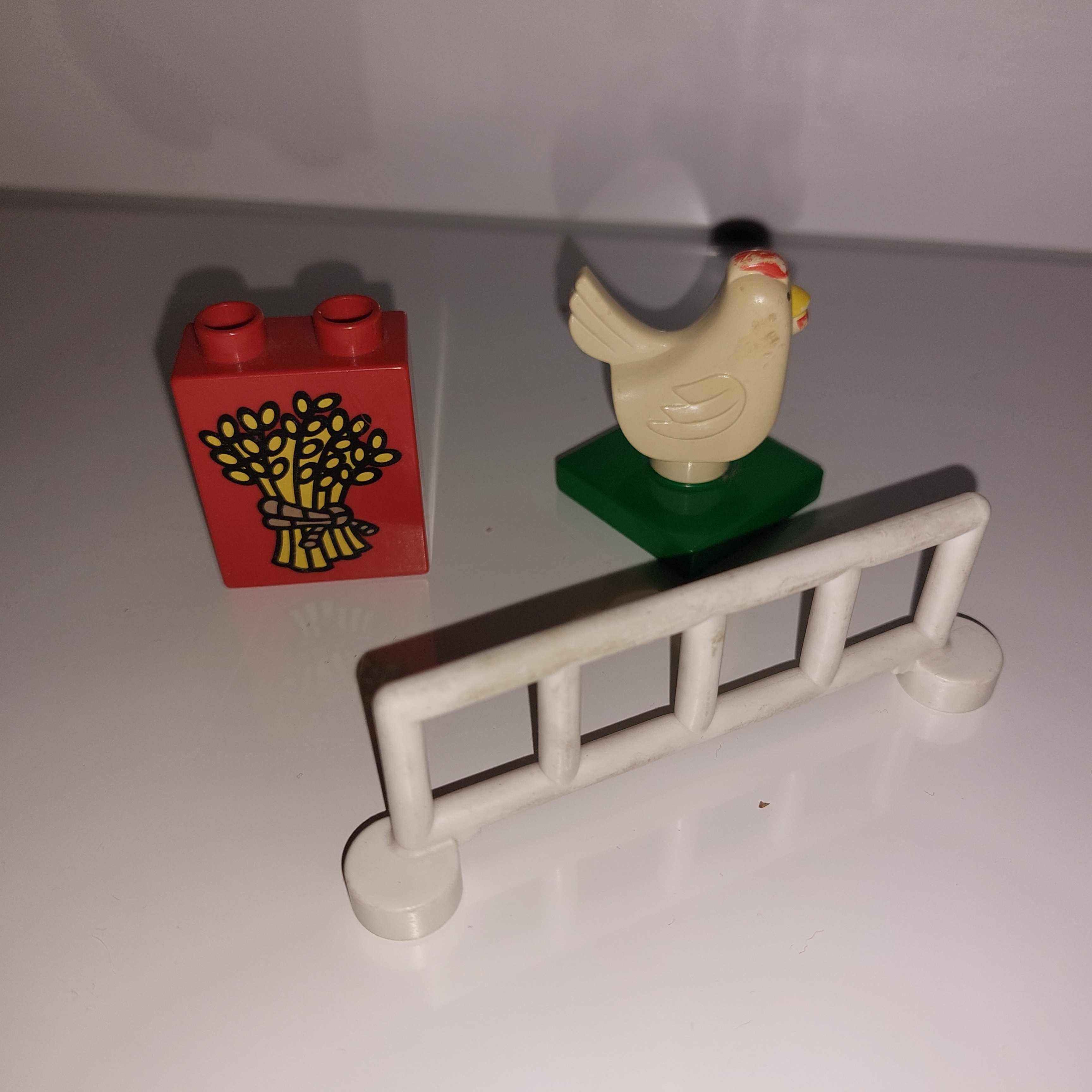 Klocki Lego Duplo kura owies płot vintage