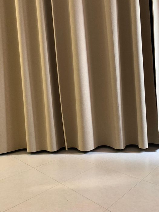 Cortinado Novo opaco, 1ud, bege/c/fita p/ franzir