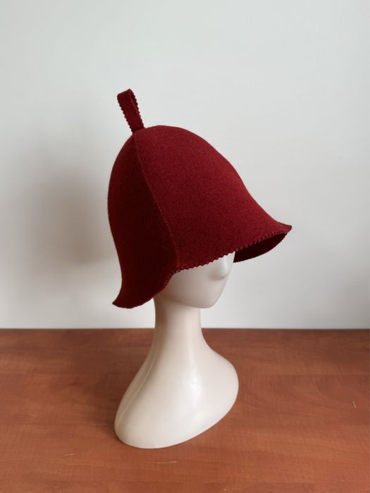 Czapka do sauny bordowy KLASYK DOMIKO