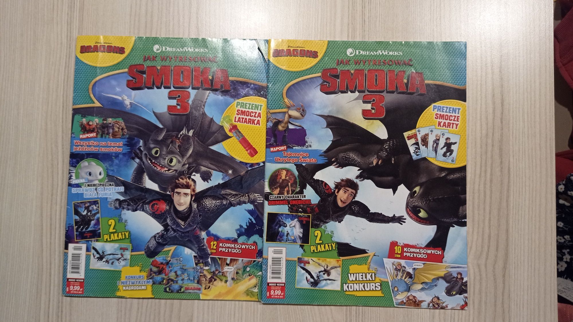 Dwa magazyny komiksy gry plakaty - Jak wytresować smoka 3, The Dragons