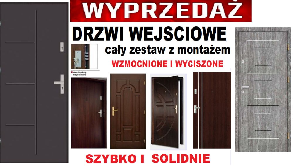 Drzwi z MONTAŻEM,zewnętrzne,WEJŚCIOWE do mieszkania w bloku.