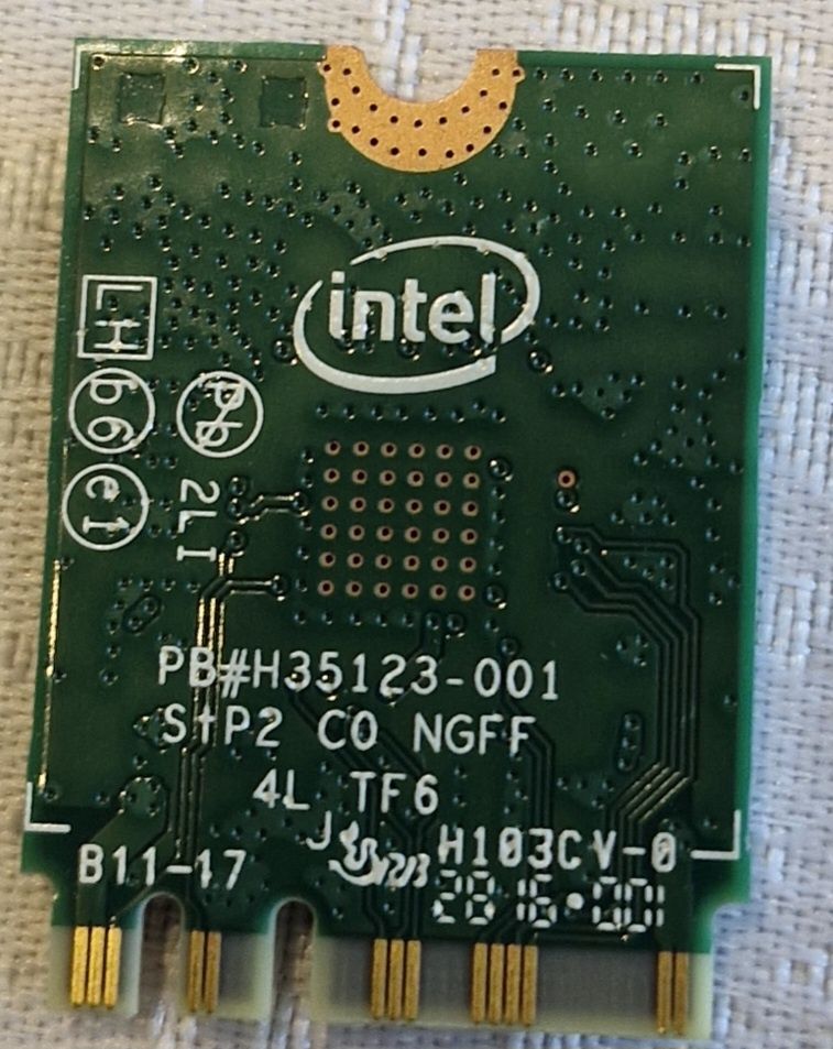 Karta Modem WIFI Intel Dual Band Wireless-AC 3165