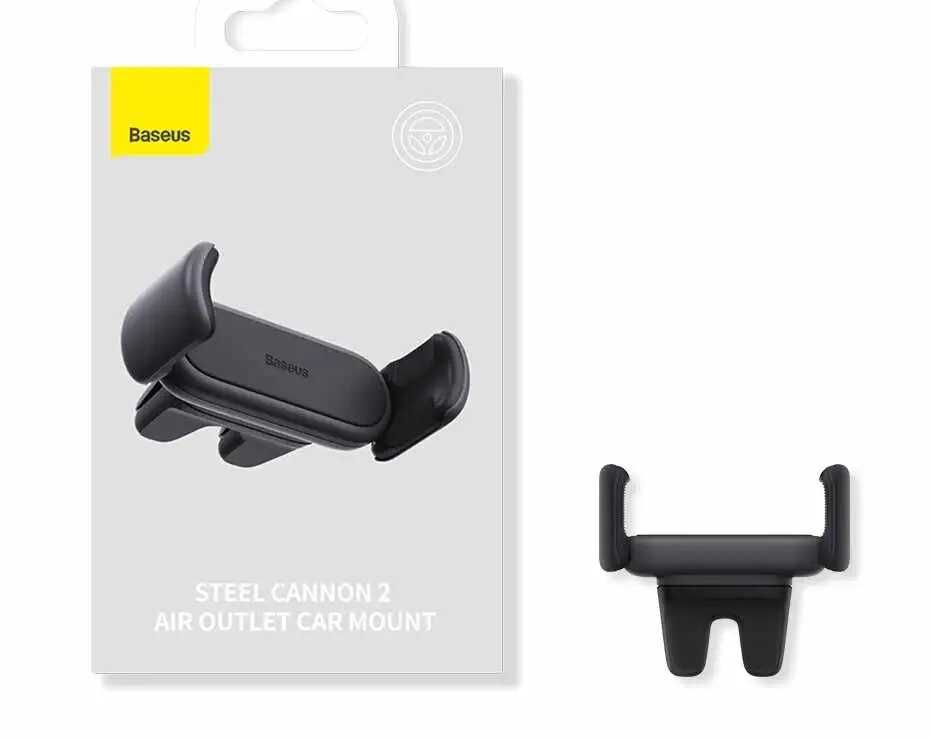 Автотримач для телефона Baseus Steel Cannon 2 Air Outlet Black