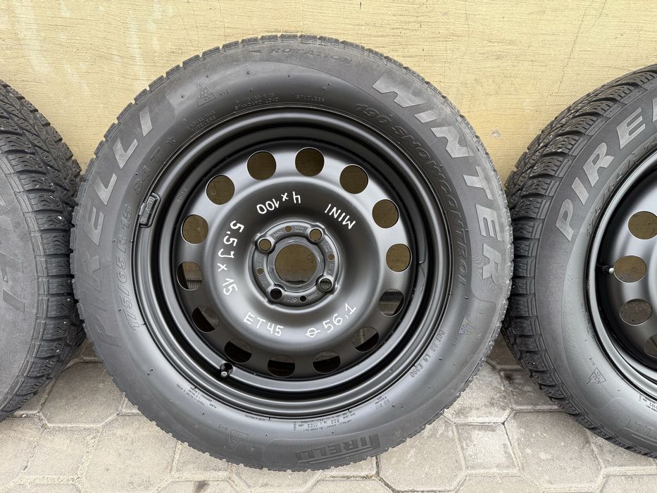 Koła Felgi 15” 4x100 + Opony Zimowe 175/65R15 Mini One Cooper Clubman